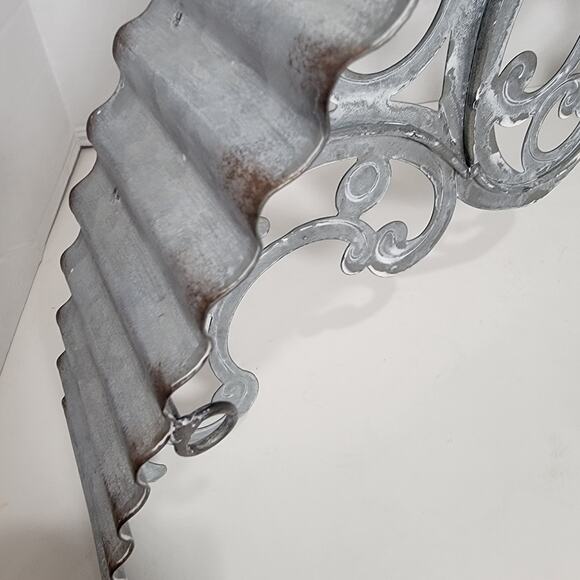 Metal Arch Architectural Detail Awning Topper Wall Decor Rustic Farmhouse Shabby - Picture 6 of 6